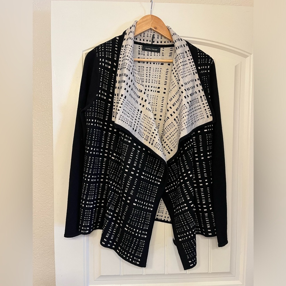 Ivanka Trump Waterfall Drape Open Cardigan size Large